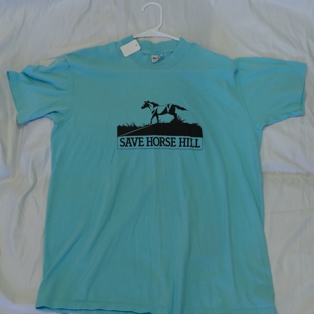 Vintage 1980s Horse Hill Graphic T-Shirt Single Stich Made In USA Large
